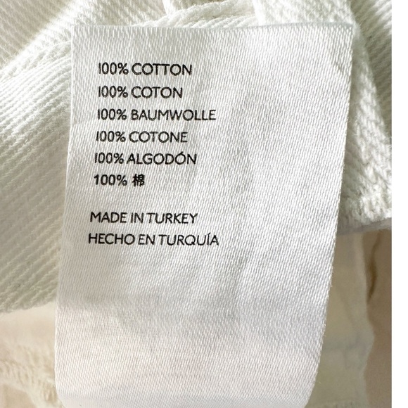 We The Free Maggie Mid Rise Straight Jean  in Optic White Denim Distressed 30 - Picture 14 of 14